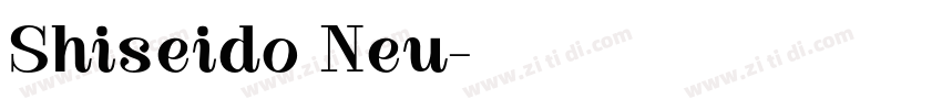 Shiseido Neu字体转换